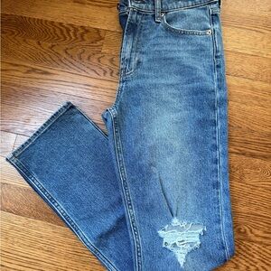 GAP 90’s Straight High-Rise Women’s Distressed Blue Jeans